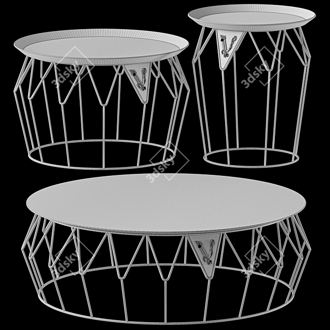 Luxurious Versace Virtus Coffee Table 3D model image 2