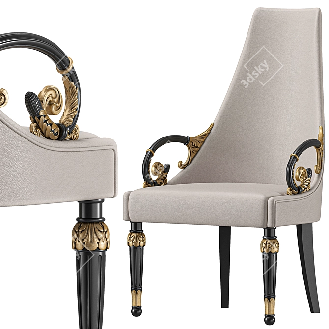 Luxury Versace Vanitas Dining Chair 3D model image 1