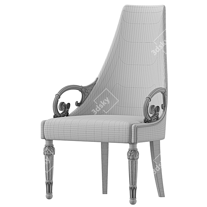 Luxury Versace Vanitas Dining Chair 3D model image 2