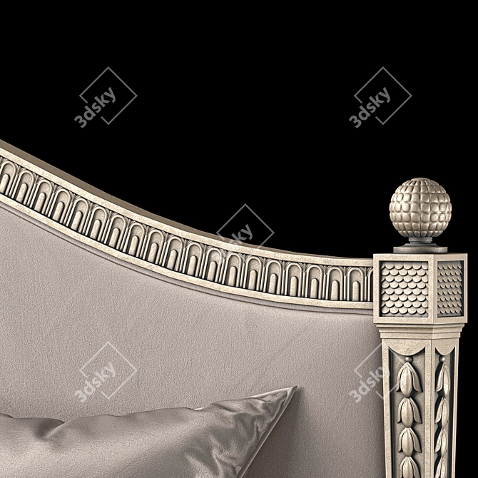 Luxury Ornate Roberto Giovannini Bed 3D model image 2