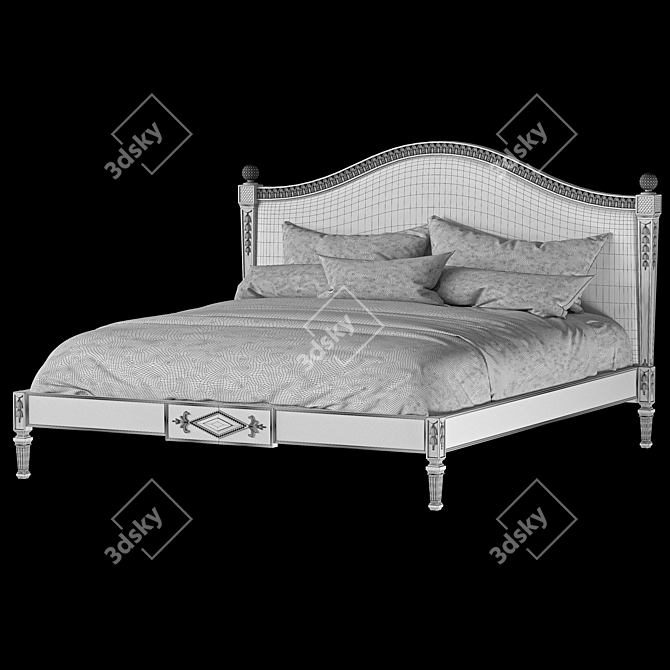 Luxury Ornate Roberto Giovannini Bed 3D model image 3