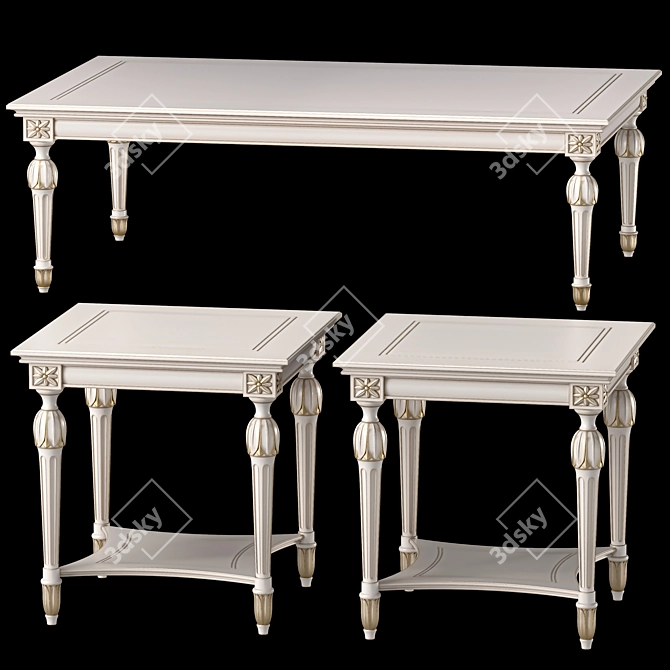 Artisanal Roberto Giovannini Coffee Table 3D model image 1