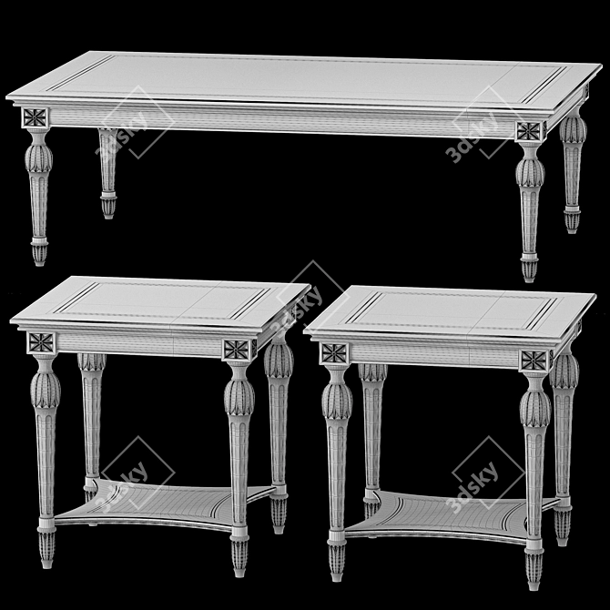 Artisanal Roberto Giovannini Coffee Table 3D model image 2