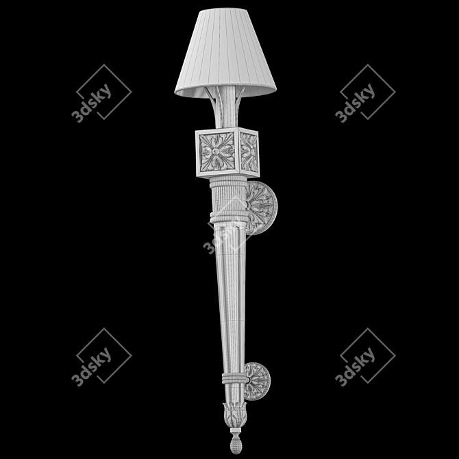 Bronze Crystal Rock Wall Light 3D model image 2