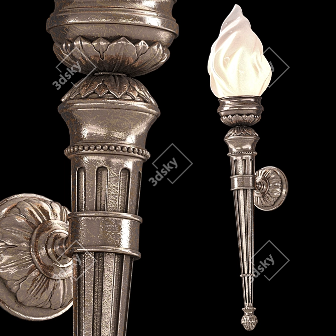 Elegant Torche Louis Wall Light 3D model image 1