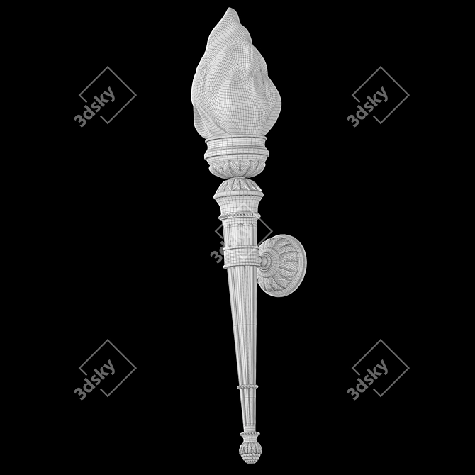 Elegant Torche Louis Wall Light 3D model image 2
