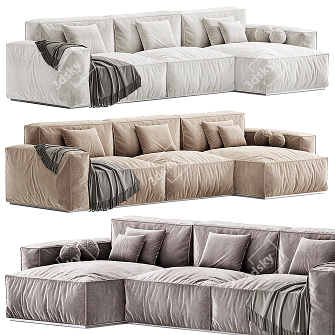 Modern Loft Santino Sofa Home 3D model image 1