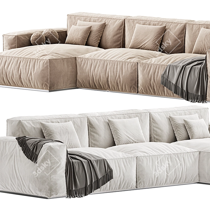 Modern Loft Santino Sofa Home 3D model image 3