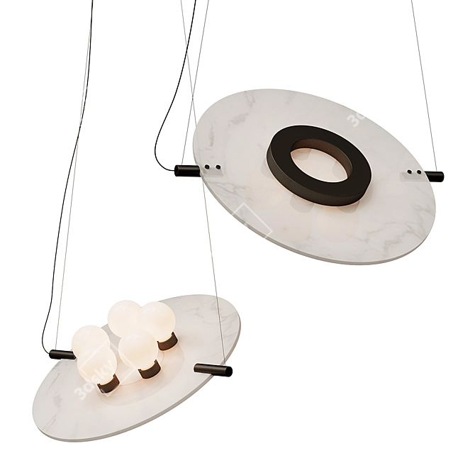 Minimalist Pendant Lamp MAGNA 2 3D model image 1