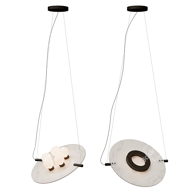 Minimalist Pendant Lamp MAGNA 2 3D model image 2