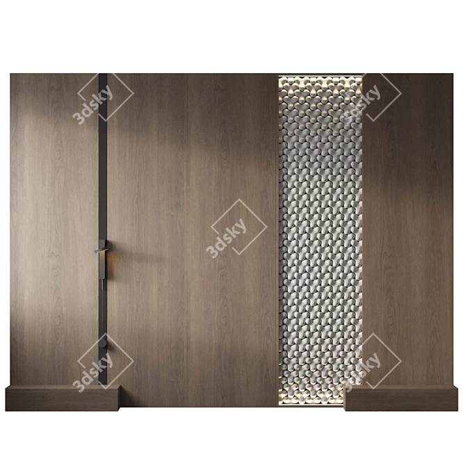 Modern Upholstered Bed Headboard 3D model image 2