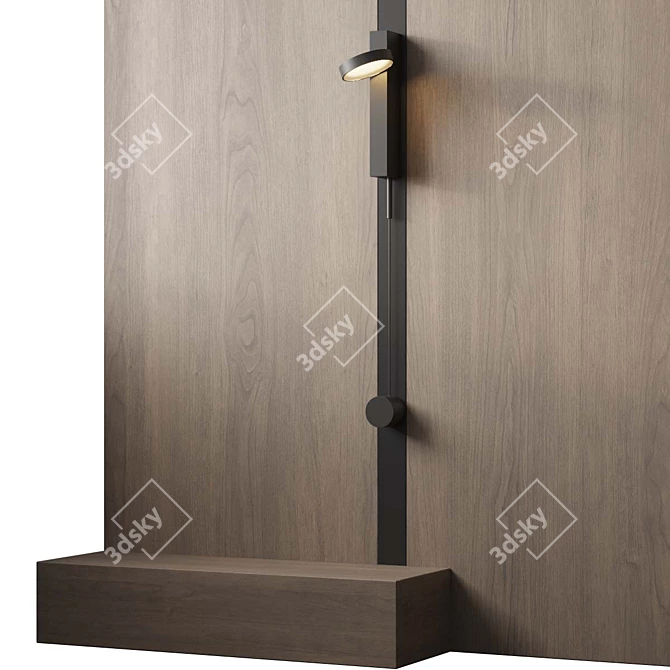 Modern Upholstered Bed Headboard 3D model image 3