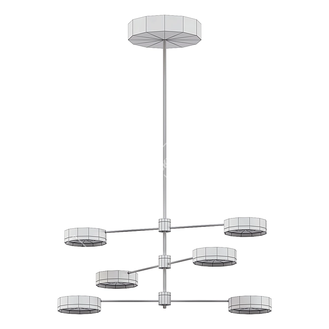 Elegant Oralee Chandelier 2014 3D model image 3