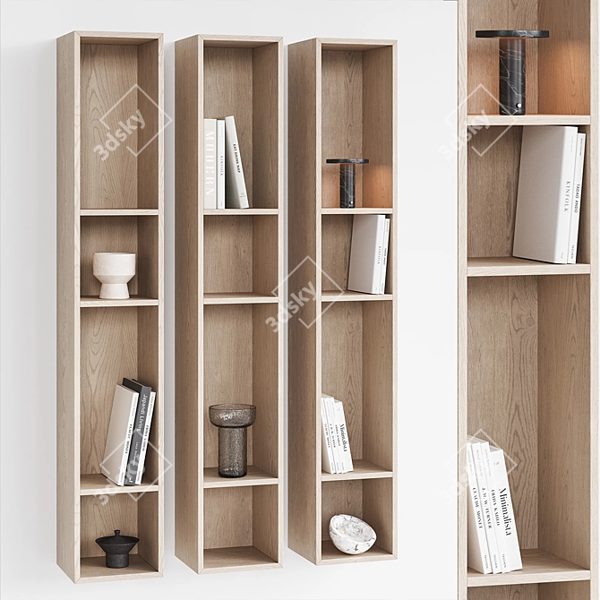 Vertical Wall Shelf COMO NG7 3D model image 1