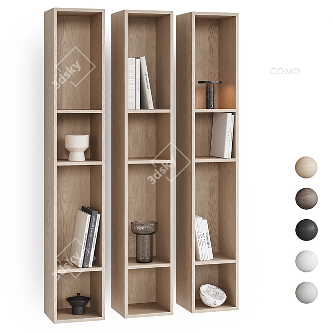 Vertical Wall Shelf COMO NG7 3D model image 8