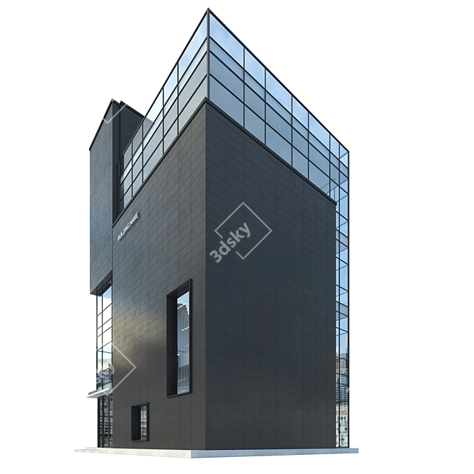 PBR Modern Building Model 3D model image 3