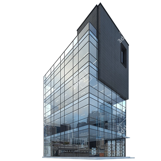 PBR Modern Building Model 3D model image 5