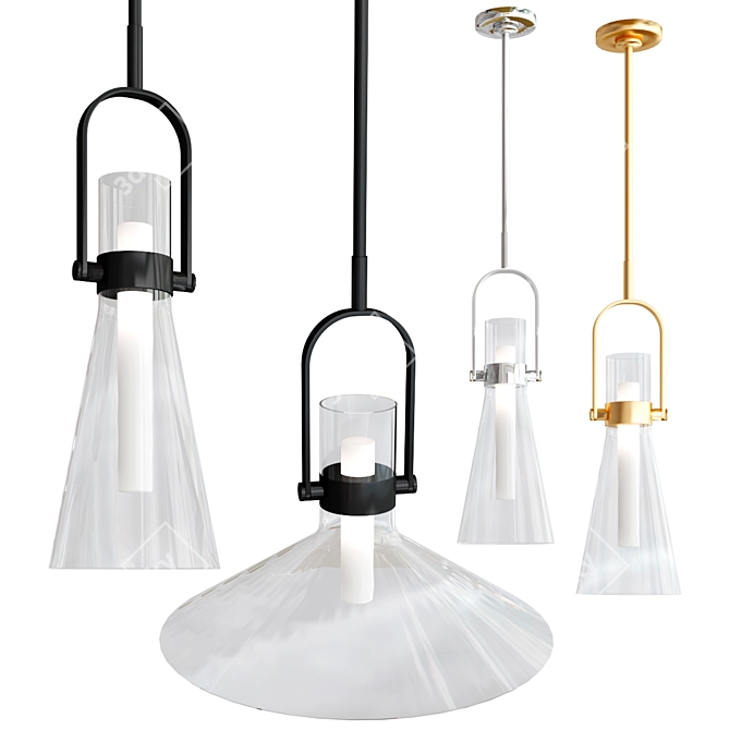 Contemporary LARKIN Pendant Lamp 3D model image 1