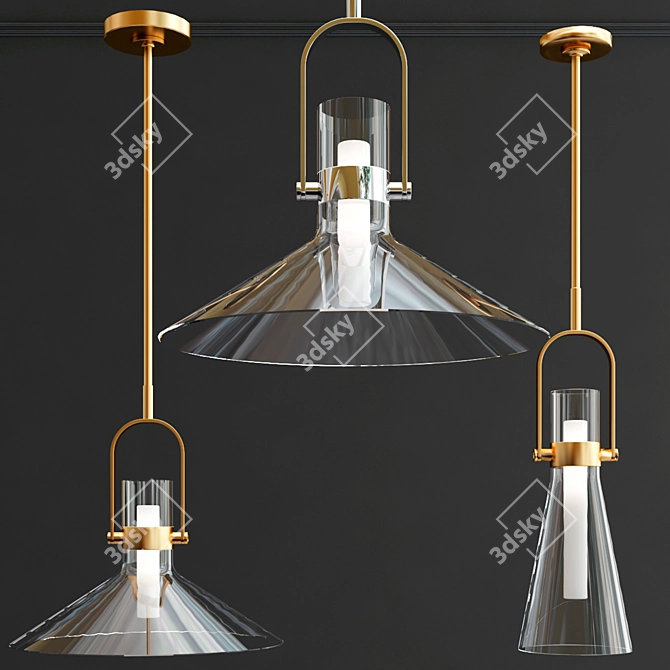 Contemporary LARKIN Pendant Lamp 3D model image 2