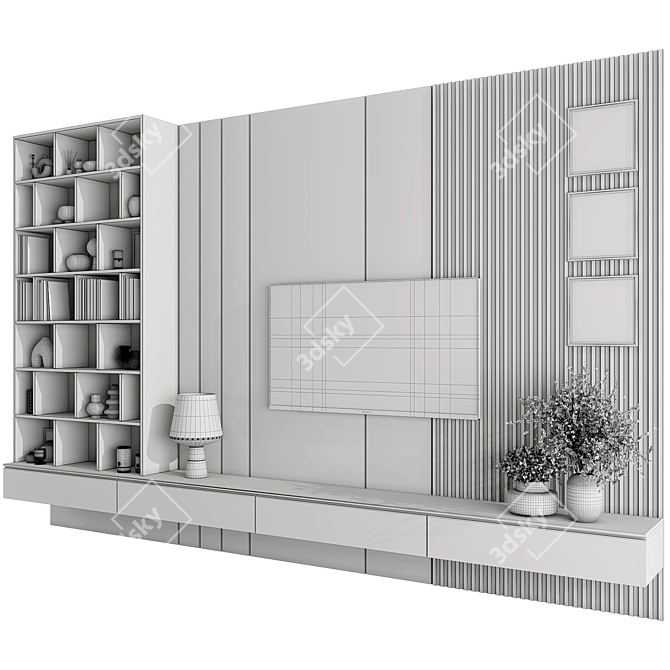 Sleek TV Wall Mount Kit 3D model image 6