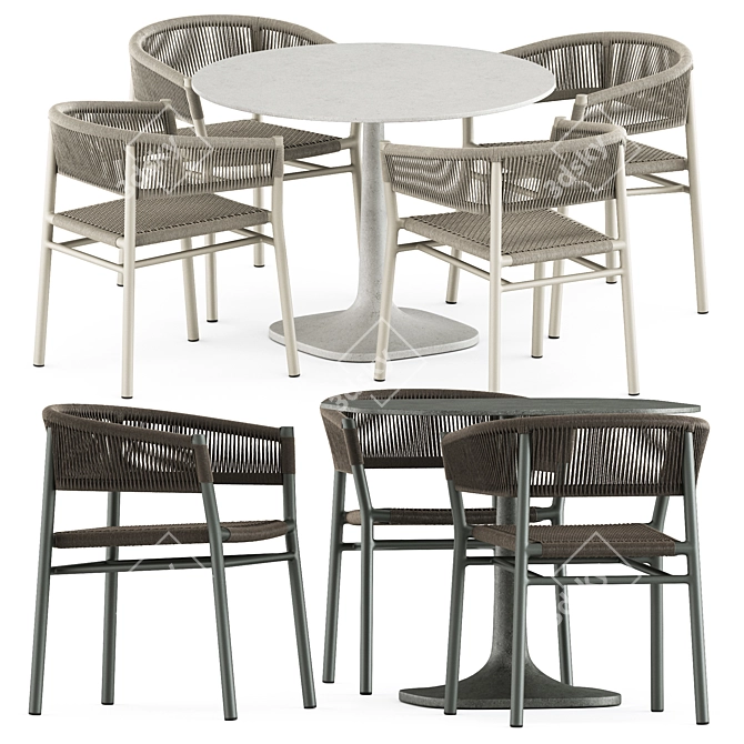 Outdoor Dining Set by Ethimo & Bebitalia 3D model image 1