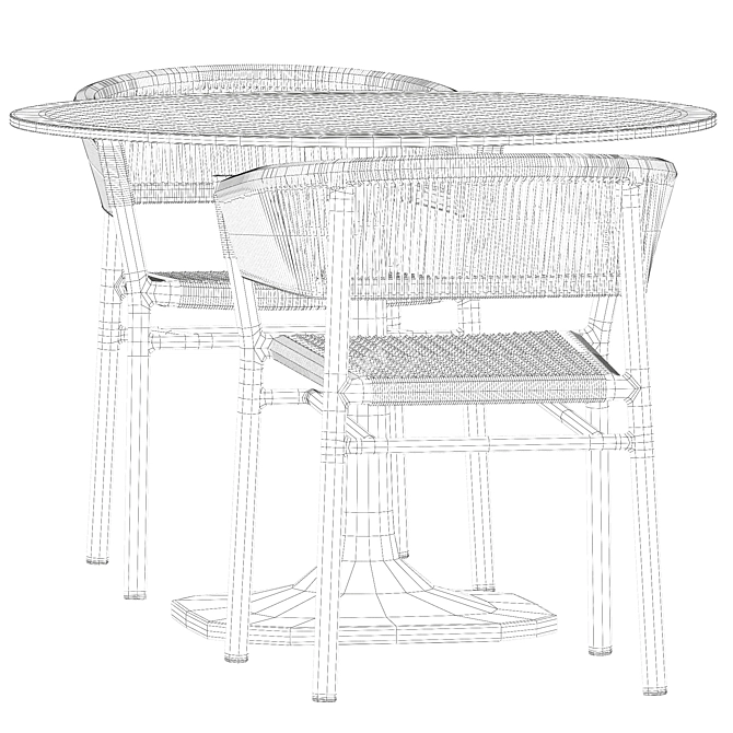 Outdoor Dining Set by Ethimo & Bebitalia 3D model image 5