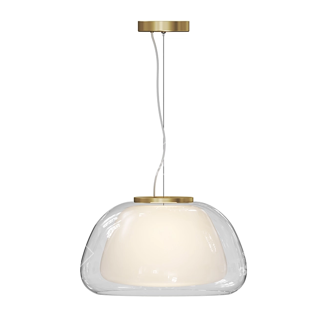 Modern Glass Jelly Pendant Light 3D model image 2