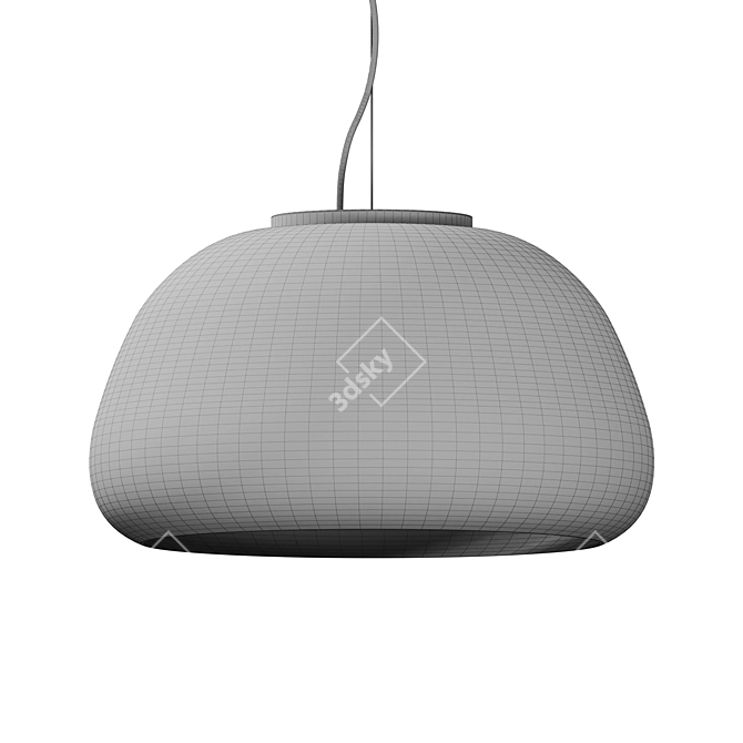 Modern Glass Jelly Pendant Light 3D model image 3