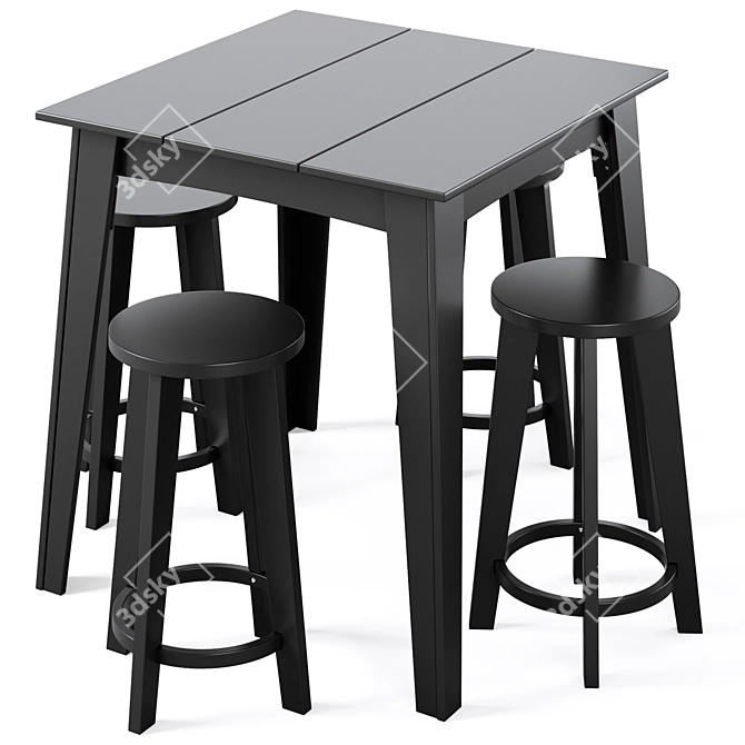 Eco-Friendly Modern Outdoor Set 3D model image 2