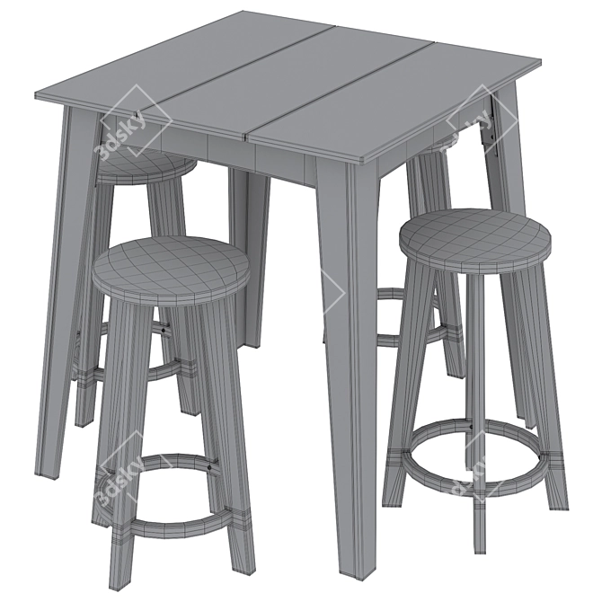 Eco-Friendly Modern Outdoor Set 3D model image 6