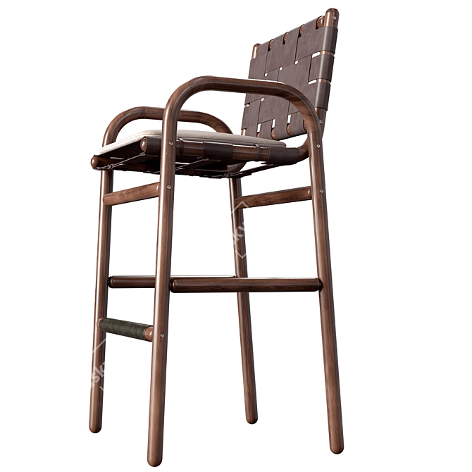 Brooks Club Inspired Bar Chair 3D model image 2