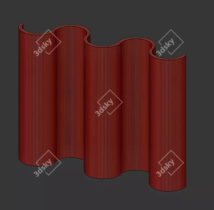 Curvy Room Divider by Gustaf Westman 3D model image 1