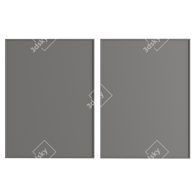 Modern Abstract Artwork Set 3D model image 4