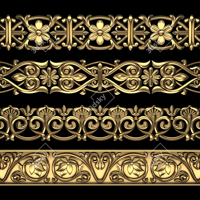 Luxury Path Ornament Design Kit 3D model image 2