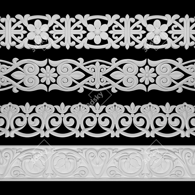 Luxury Path Ornament Design Kit 3D model image 3
