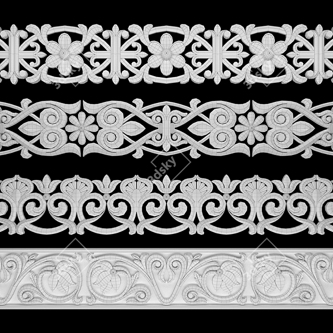 Luxury Path Ornament Design Kit 3D model image 4