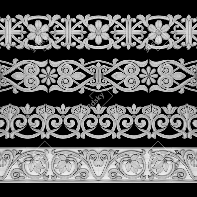 Luxury Path Ornament Design Kit 3D model image 5