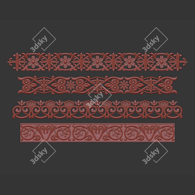 Luxury Path Ornament Design Kit 3D model image 7