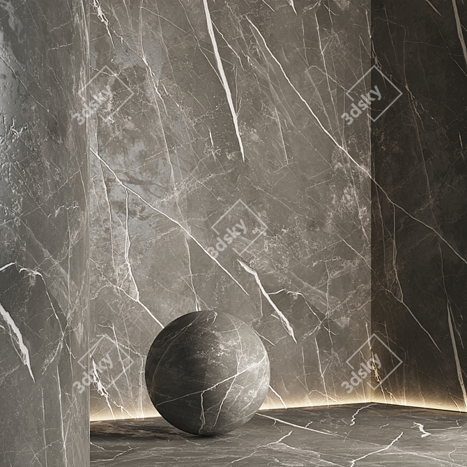 Seamless Marble Texture Set 3D model image 2