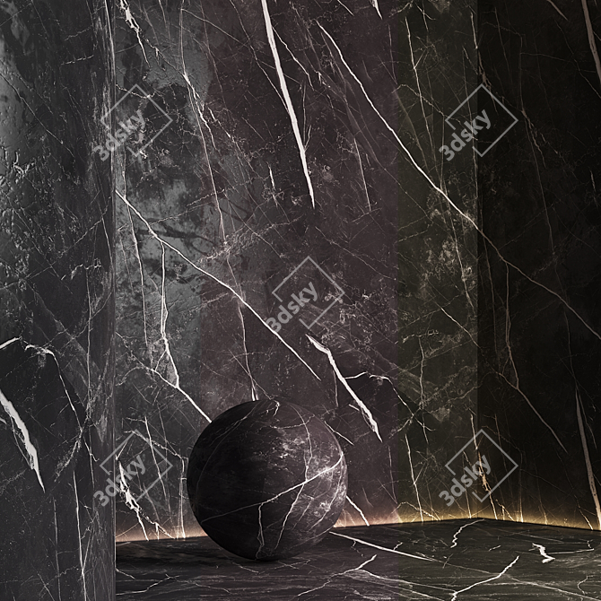 Seamless Marble Texture Set 3D model image 5