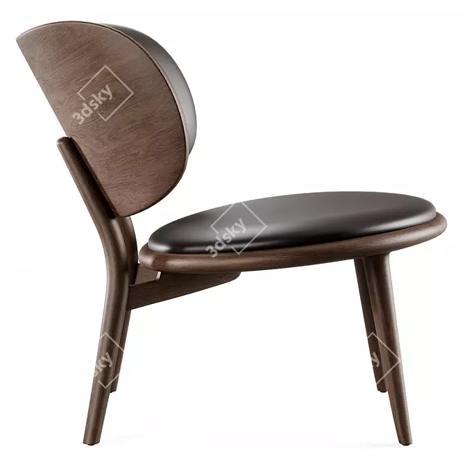 Luxurious Sorensen Leather Lounge Chair 3D model image 2