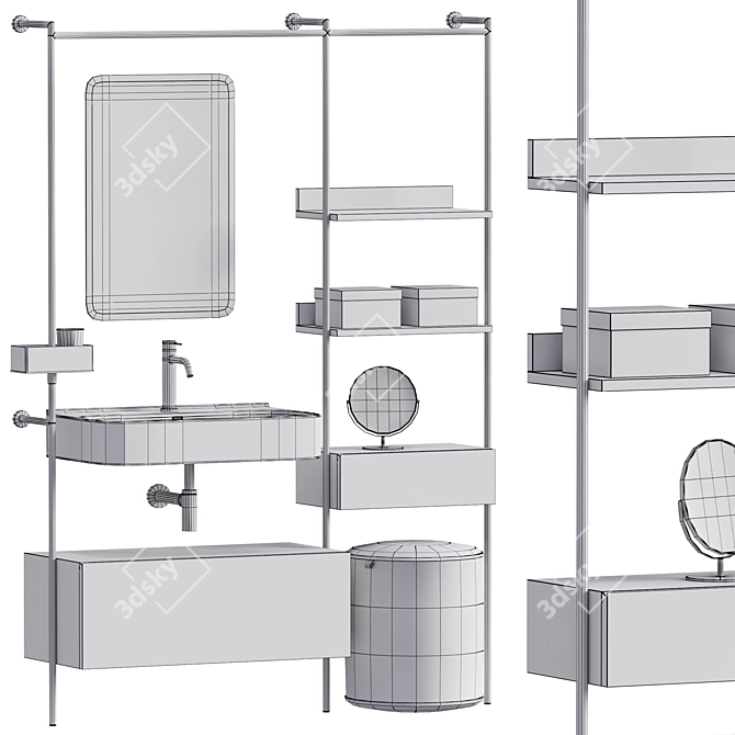 Elegant Atelier Bathroom Furniture 3D model image 4