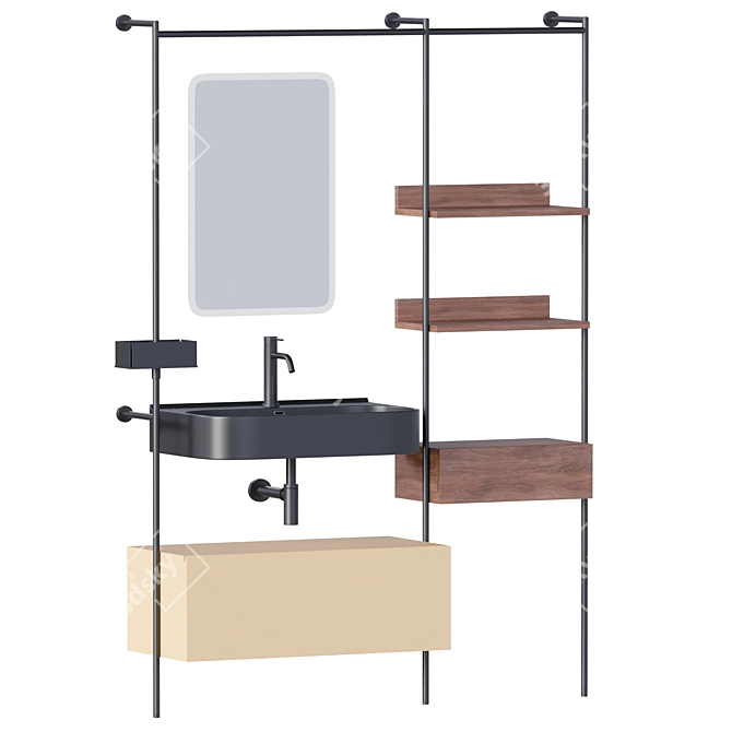 Elegant Atelier Bathroom Furniture 3D model image 5