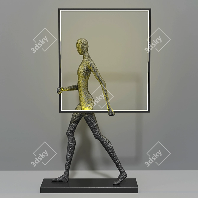 Multicolor Figure Table Lamp 3D model image 2