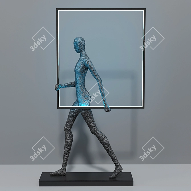 Multicolor Figure Table Lamp 3D model image 4