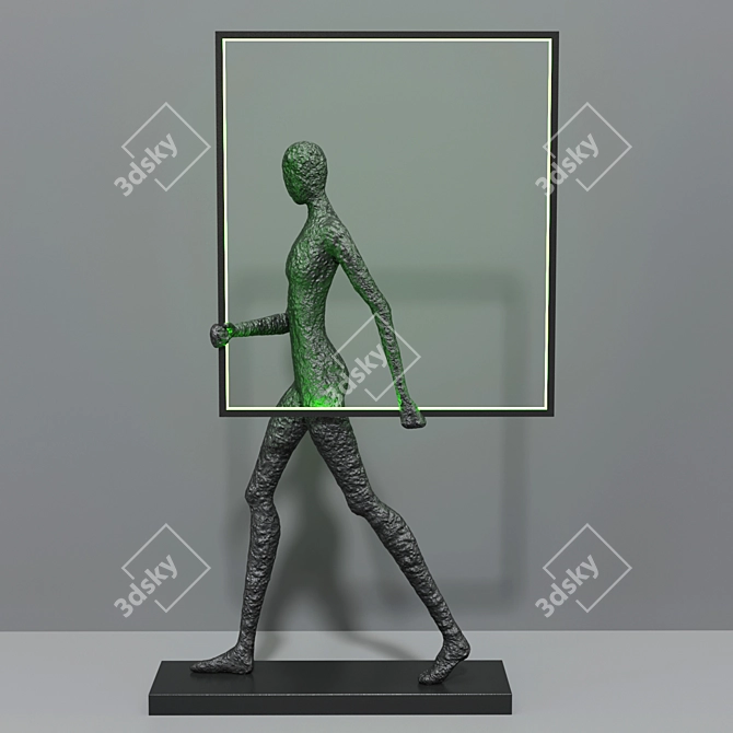 Multicolor Figure Table Lamp 3D model image 5