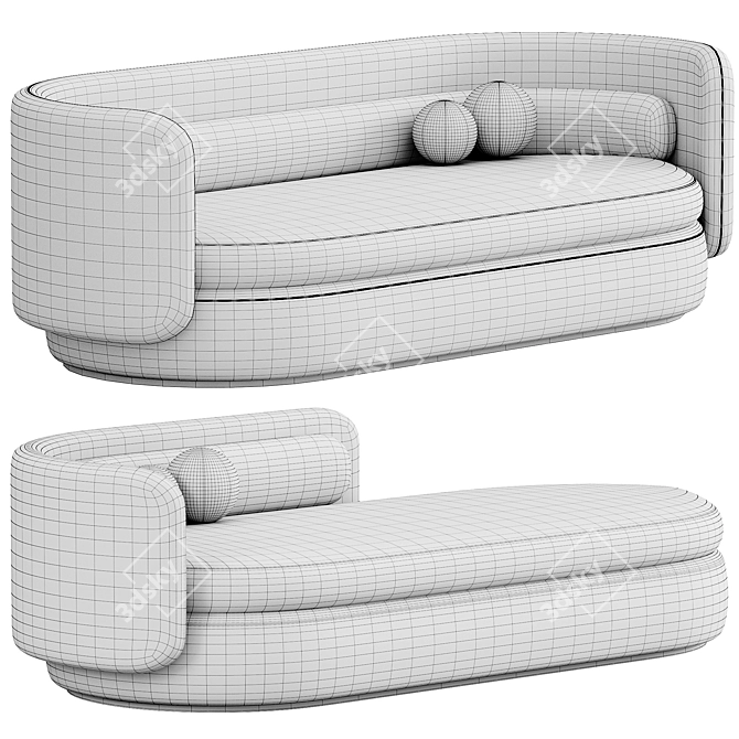 Group Chaise Lounger Philippe Malouin 3D model image 3
