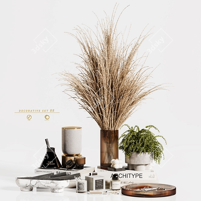Elegant Decor Set with 3D Models 3D model image 2