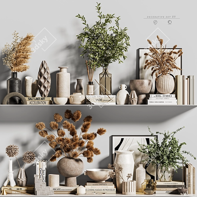Elegant Decorative Set 89 3D model image 2