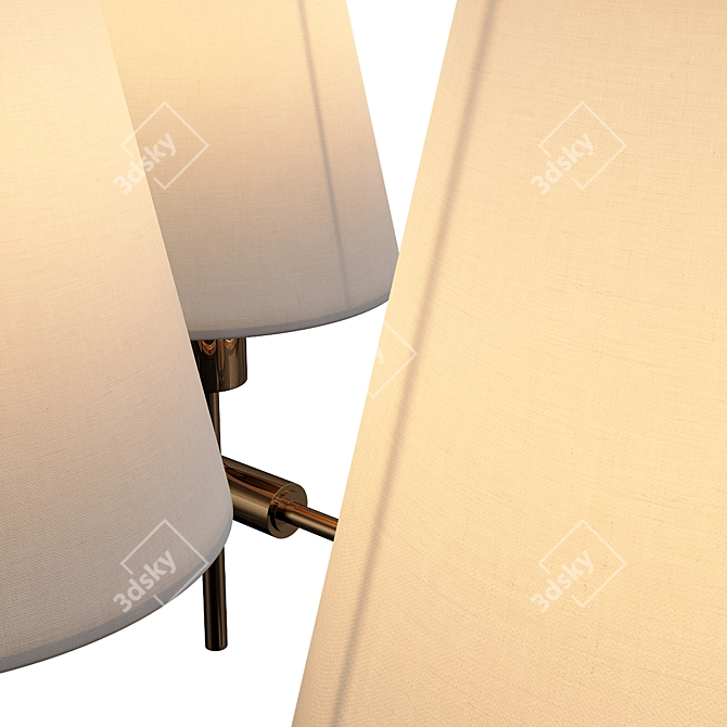 Antique Bronze Eurosvet Ceiling Chandelier 3D model image 2